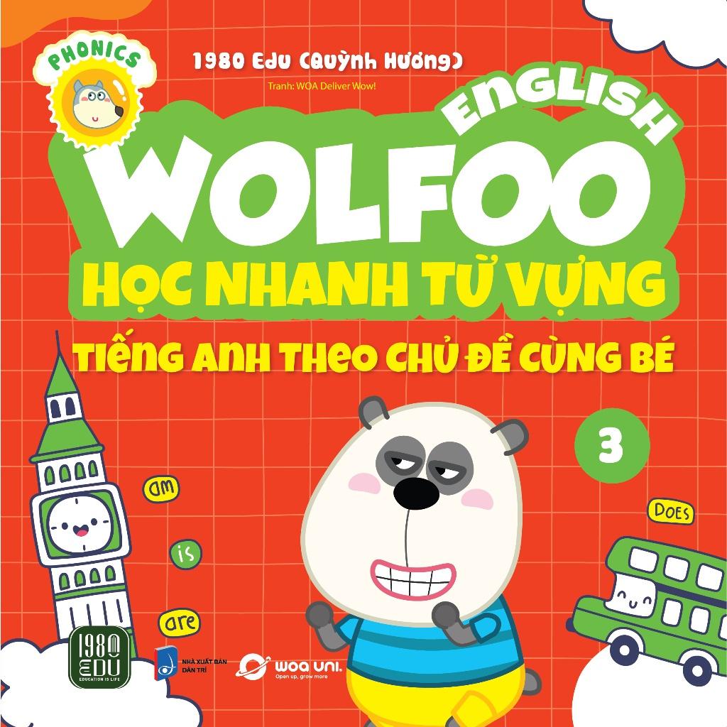 Combo 6 Cuốn Wolfoo English – Học Nhanh Từ Vựng Tiếng Anh - Bản Quyền