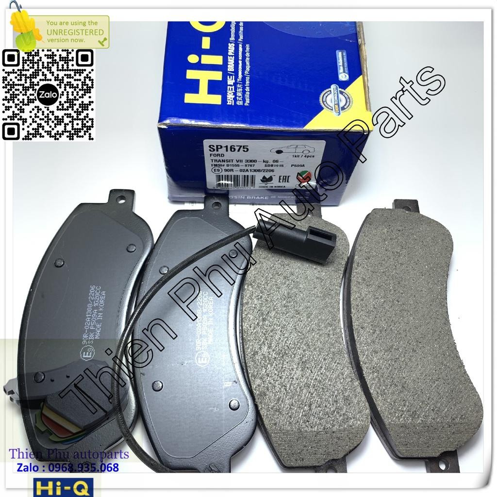 Má phanh chính hãng Hi-Q cho Ford Transit ( 2006 -) - Bố thắng trước. OEM Brake Pad : ME6C1J2K021AB 1371402 1433952 1488