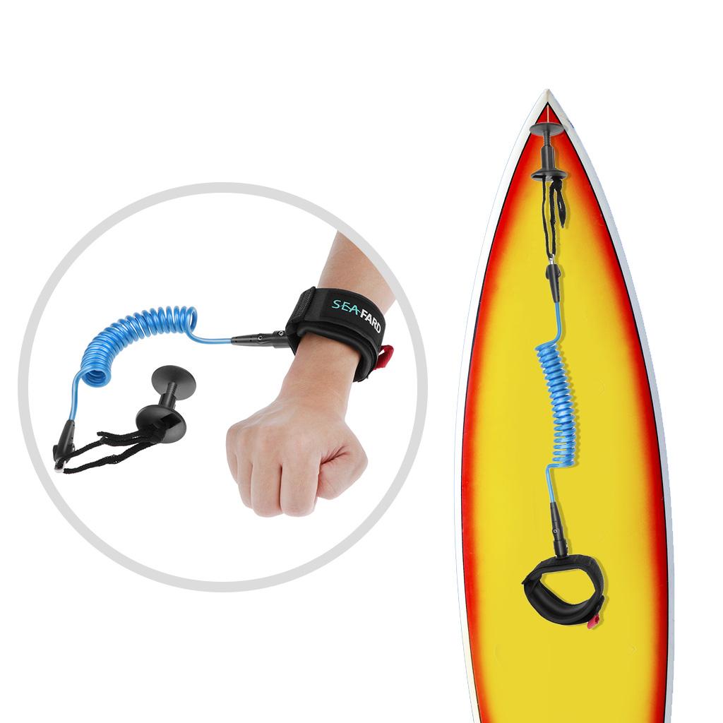 2x Body Board Leash 5ft 5.5mm Coiled Body Board Cord Arm Strap For Surfing