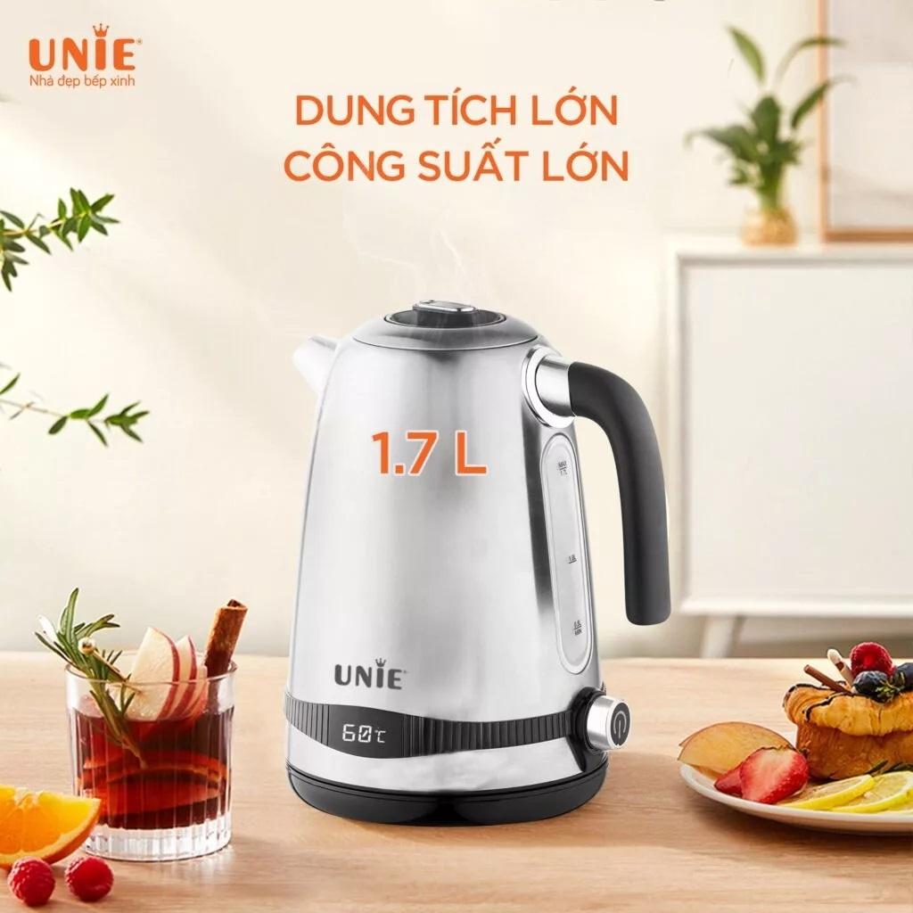 Ấm Đun Siêu Tốc UNIE UEK1761S, Tuỳ Chỉnh Nhiệt Độ 2200w - 1.7Lit, Hàng Chính Hãng