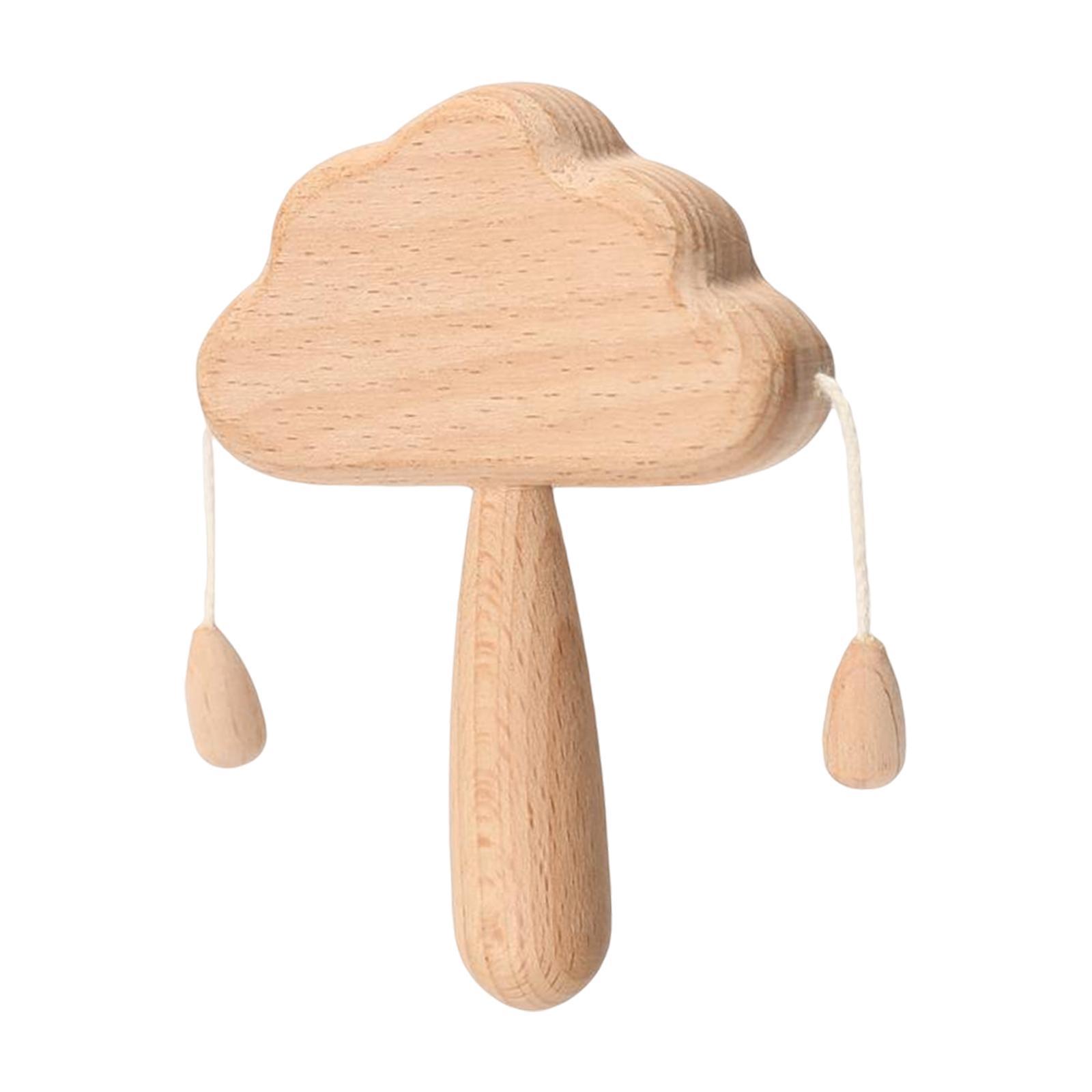 Wooden Baby Rattle Toy Montessori Toys Stroller Toy Small for Toddlers