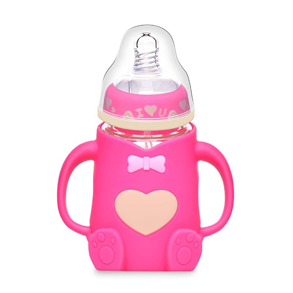 Rộng Cỡ Nòng Học Tập Cho Trẻ Sơ Sinh Ly Tập Uống 240Ml Chống Đầy Hơi Rò Rỉ Chống Dual Sử Dụng Rõ Ràng Quy Mô Hình Gấu Dễ Thương yếm Ăn Cho Bé Bình Sữa