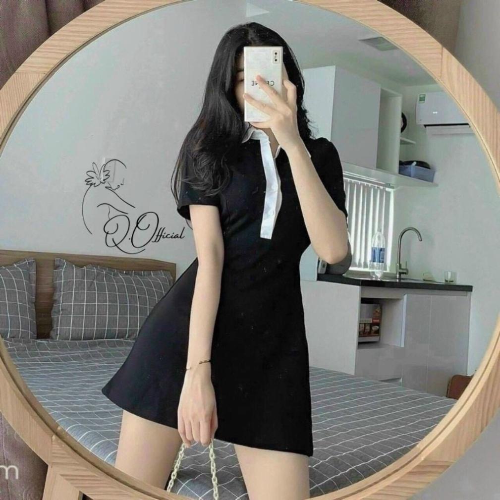 Đầm Polo Siêu Xinh Vải Poly Chất Lượng Cao-Siêu Mát-Co giãn tốt- Bền Bỉ- Không nhăn- Không bai nhão