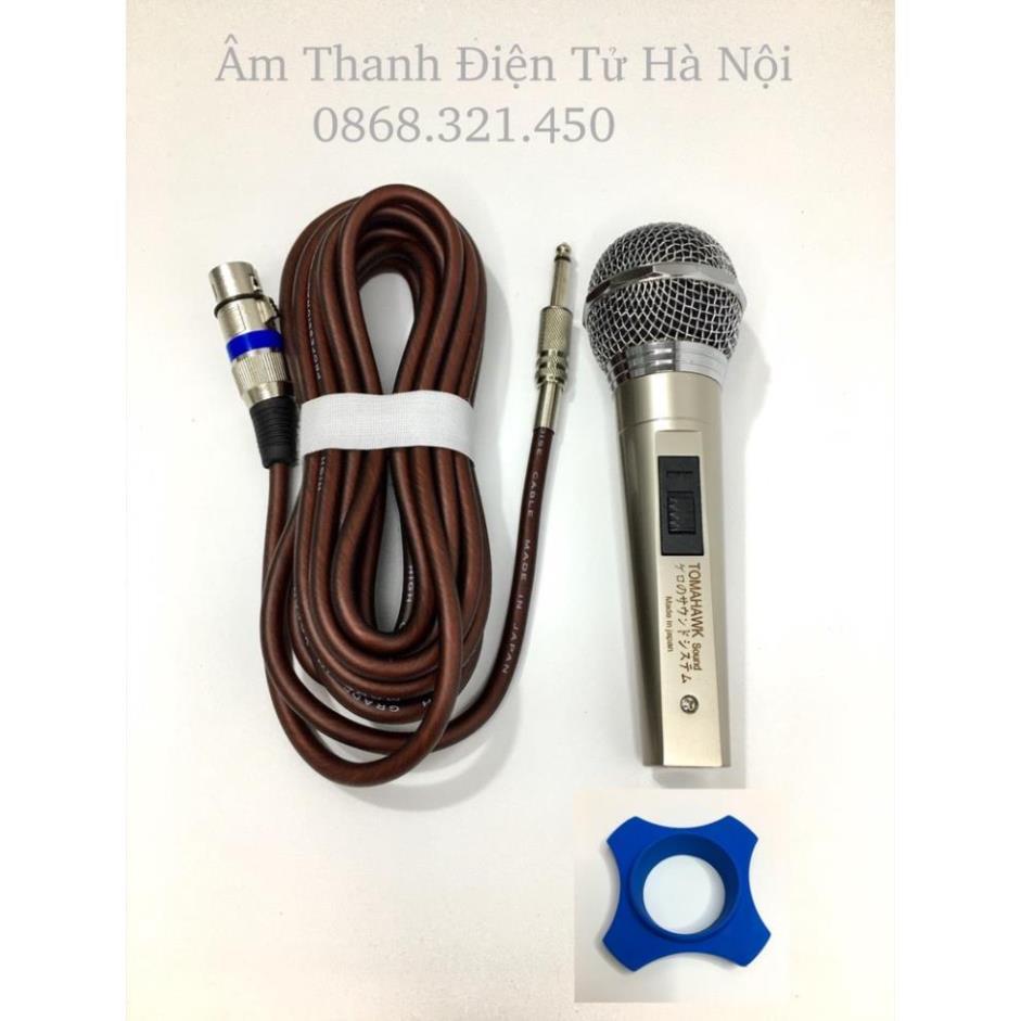 Mic Có Dây TOMAHAWK Made In Japan Hút Giọng, Hát Nhẹ, Hỗ Trợ Chống Hú Tốt,Khung INOX Cứng Cáp,Dây Chống Xoắn