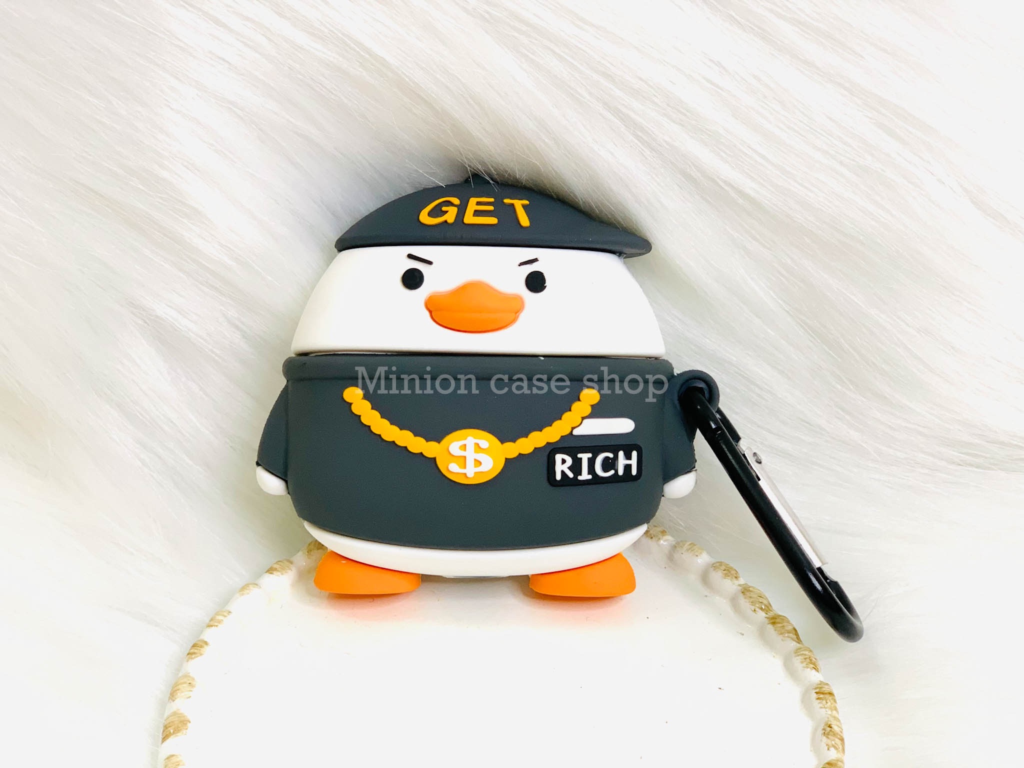 Bao Case Ốp dành cho Airpod 3 Vịt HipHop silicon 3d cao cấp