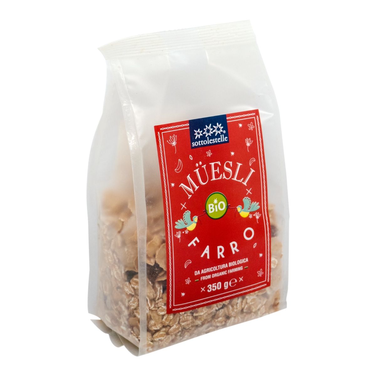 Ngũ cốc dinh dưỡng Muesli nho khô hữu cơ Sottolestelle 350g Organic Spelt Muesli Raisin