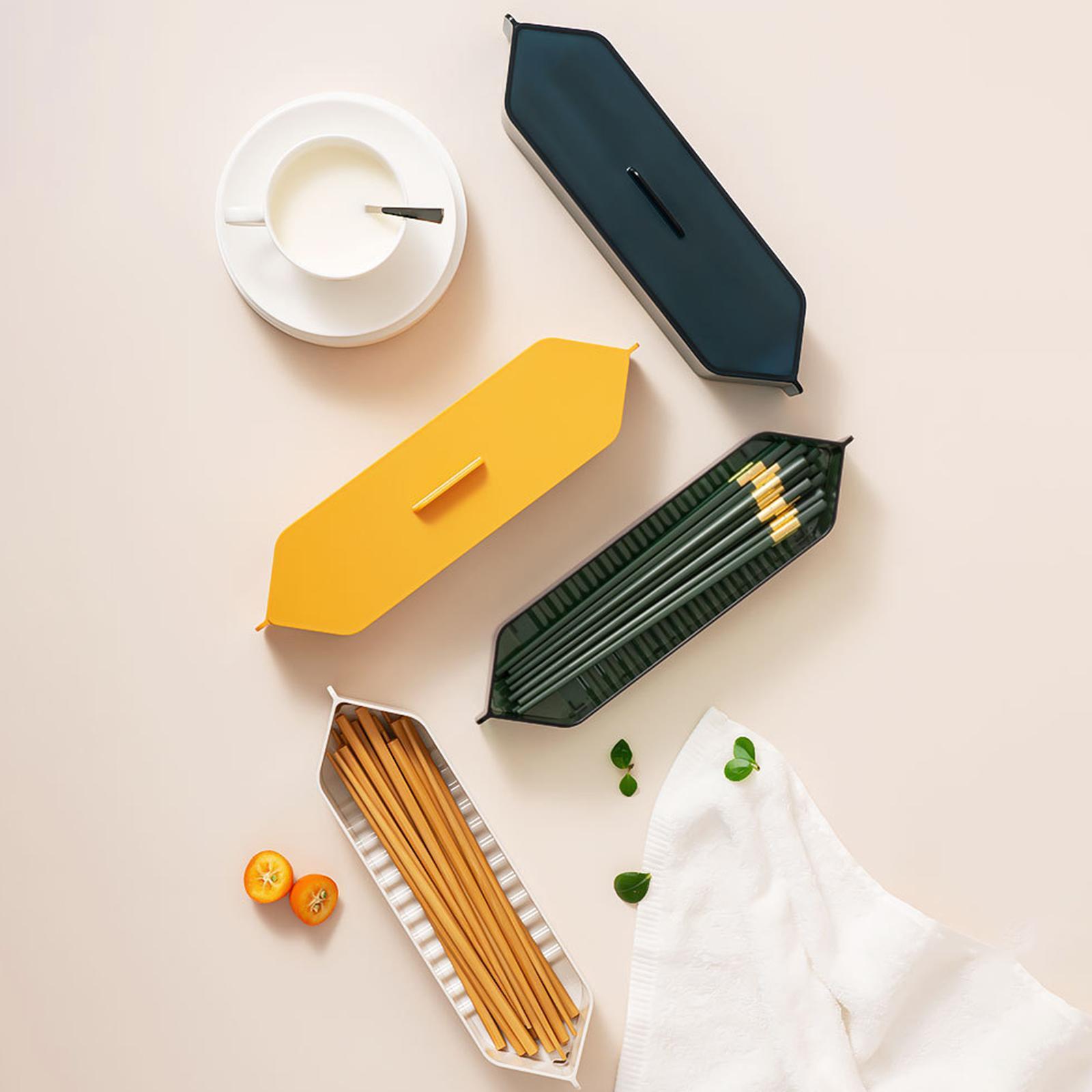 Creative Chopsticks Storage Box Tableware Drainable Punch-free Kitchen Tools