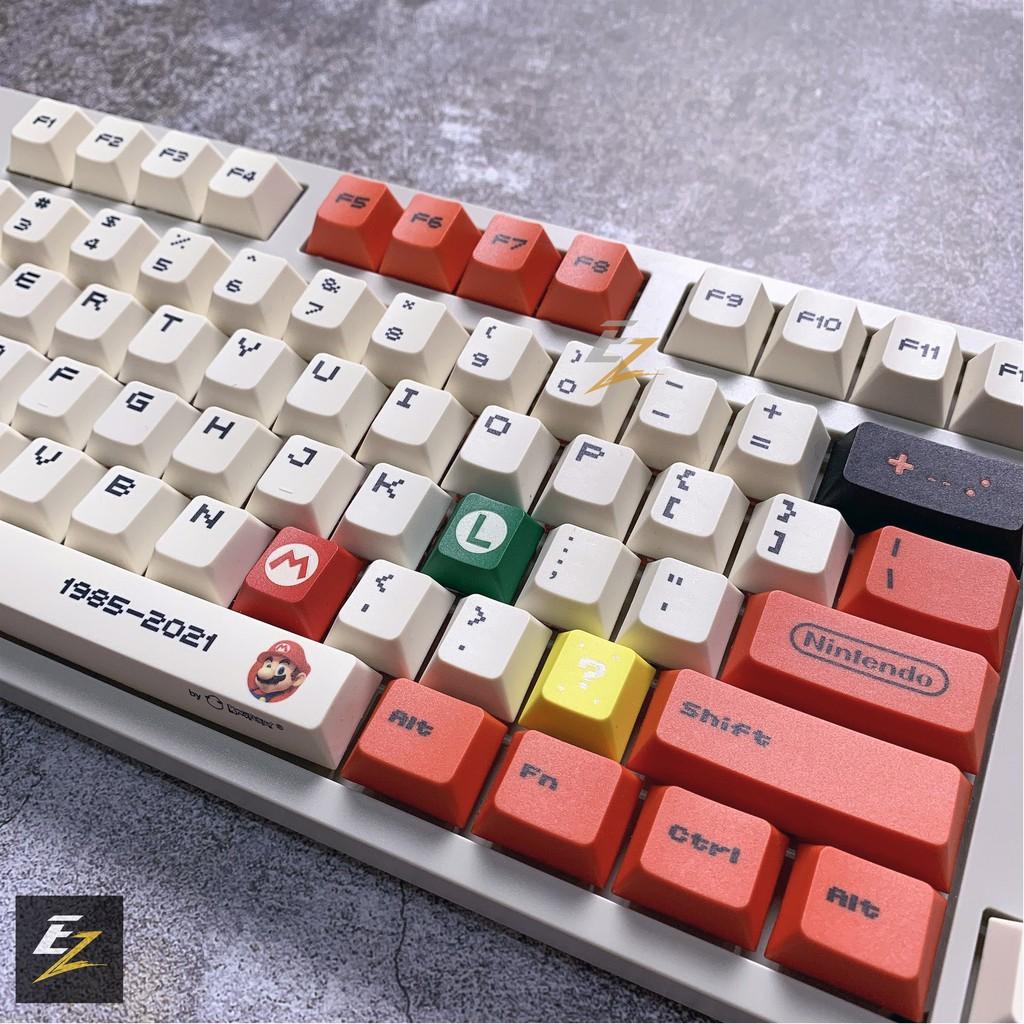 Keycap RETRO MARIO Thick PBT Dyesub 119 Phím Cherry Profile