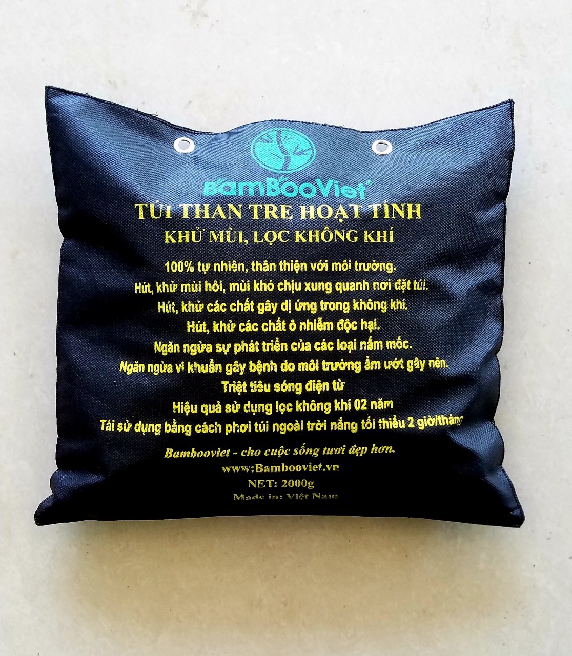 THAN TRE HOẠT TÍNH KHỬ MÙI, LỌC KHÔNG KHÍ (TÚI 2 KG)