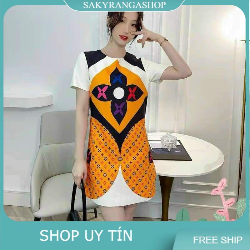 HÀNG NHẬP - ĐẦM SUÔNG LỤA HỌA TIẾT HOA