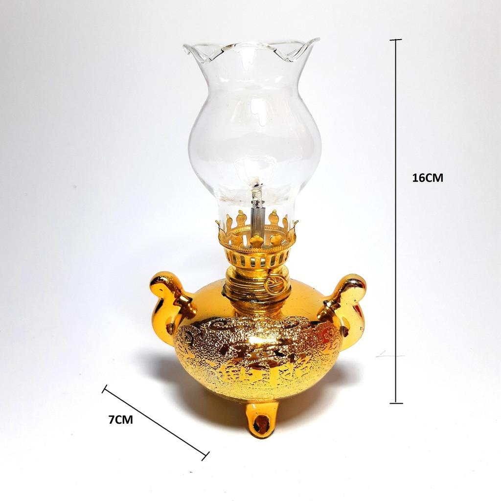 ĐÈN DẦU KIM SA THẤP CAO 16CM