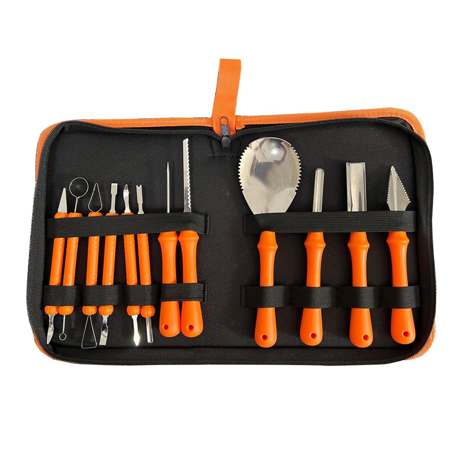 Pumpkin Carving Kit 12 Pieces Set Stainless Steel for Halloween Decoration