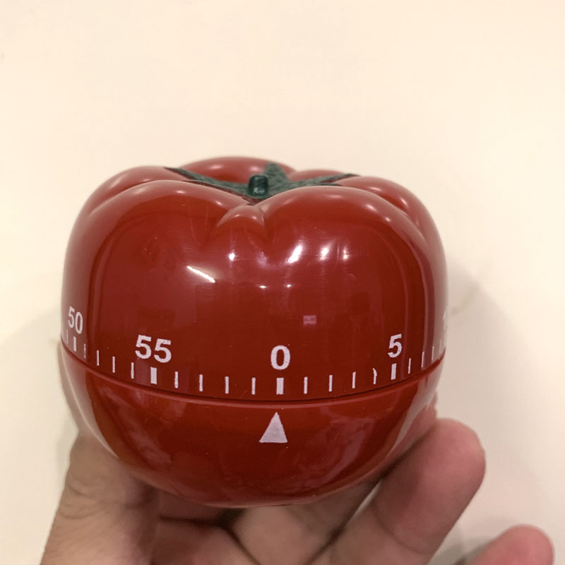 Đồng hồ tối ưu năng suất công việc Pomodoro (Đỏ) - Tặng 1 móc khóa đen bạc cao cấp