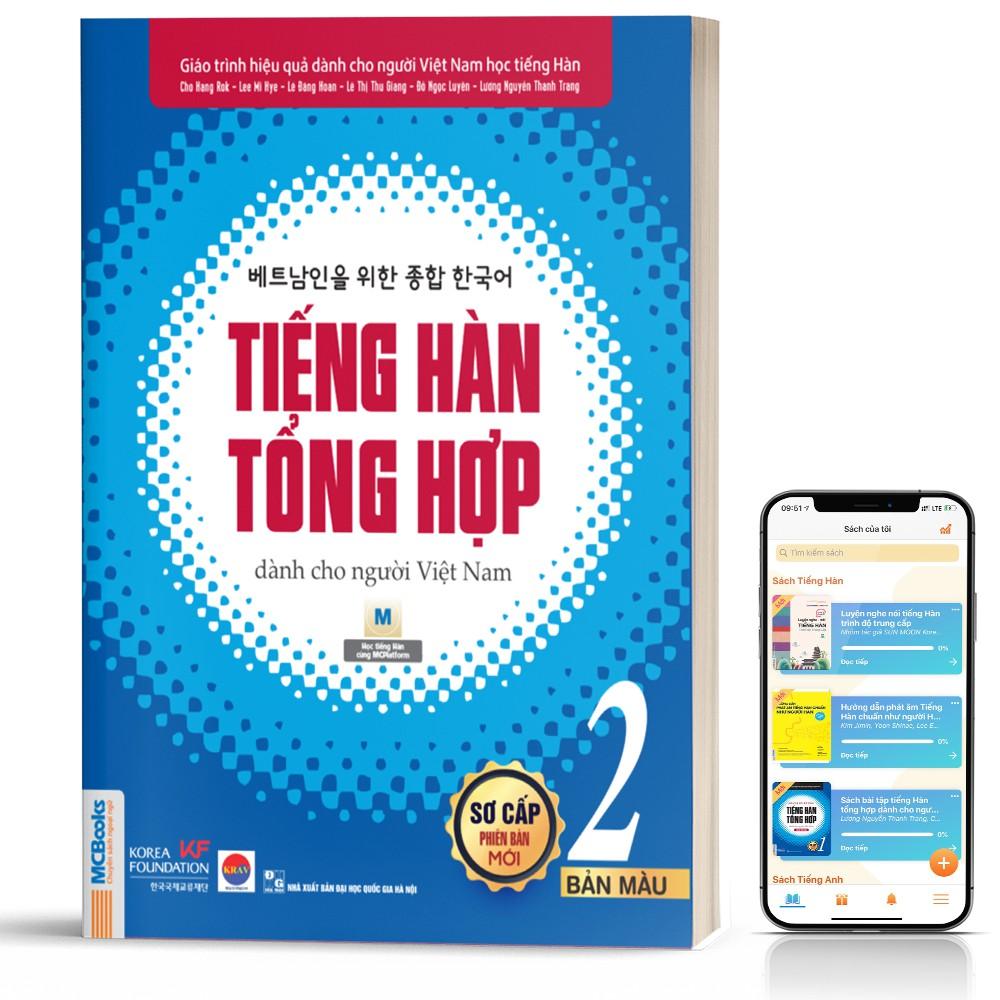 Sách - Tiếng Hàn Tổng Hợp Dành Cho Người Việt Nam Trình Độ Sơ Cấp Tập 2 - Bản Màu