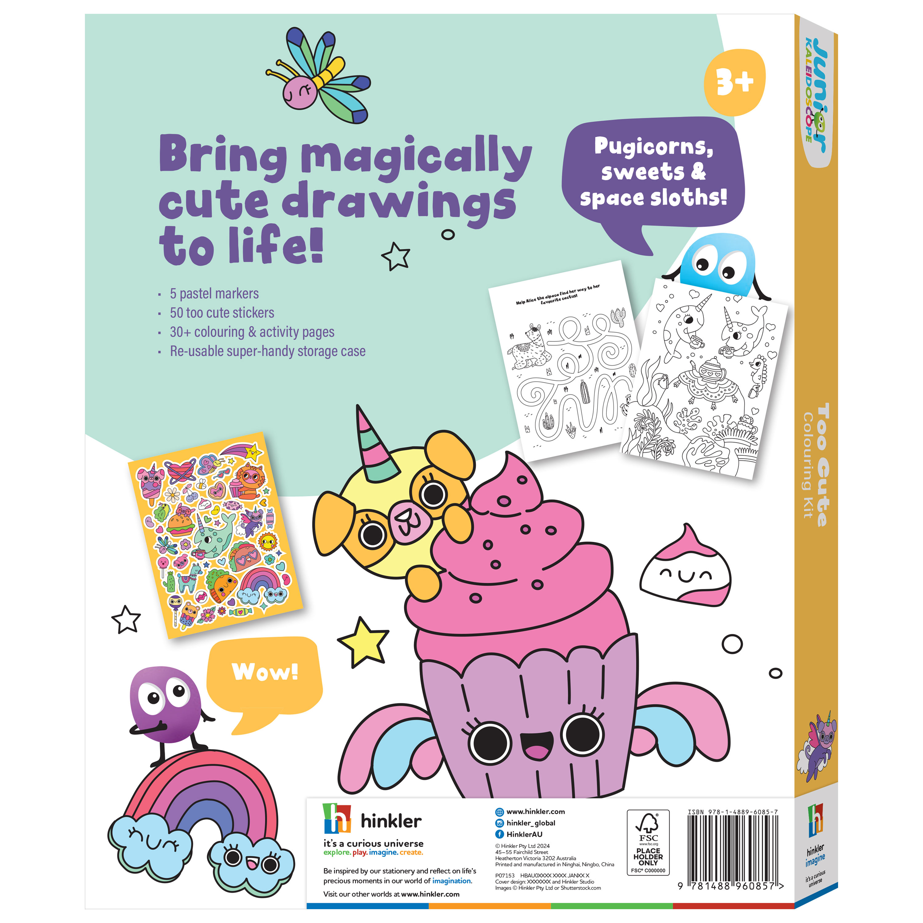 Sách Jr Kaleidoscope Colouring Kit Too Cute