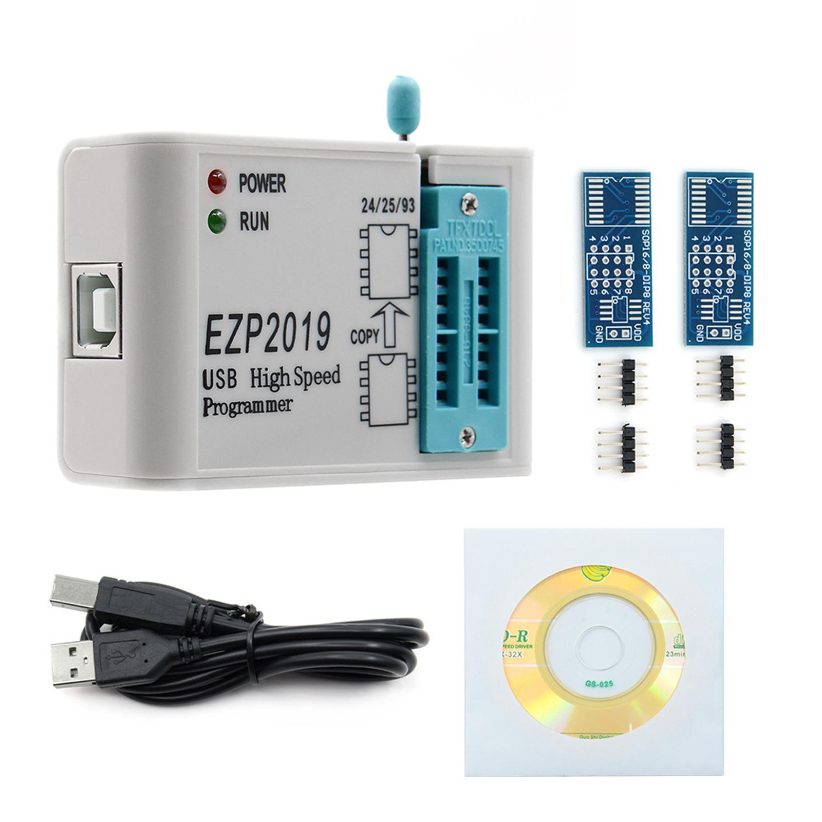 Ezp2019 24/25/93 Bios with Adapters 25T80 Universal Programmable USB SPI Programmer for 25 EEPROM /for 25 Flash Memory Chips /for 93 EEPROM/