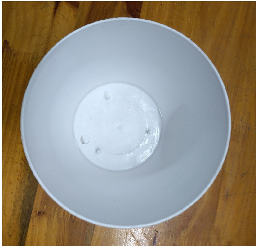 10 Chậu Nhựa Tròn Sứ 140x115 Có Kèm Đĩa Lót - Nhựa Đức Minh