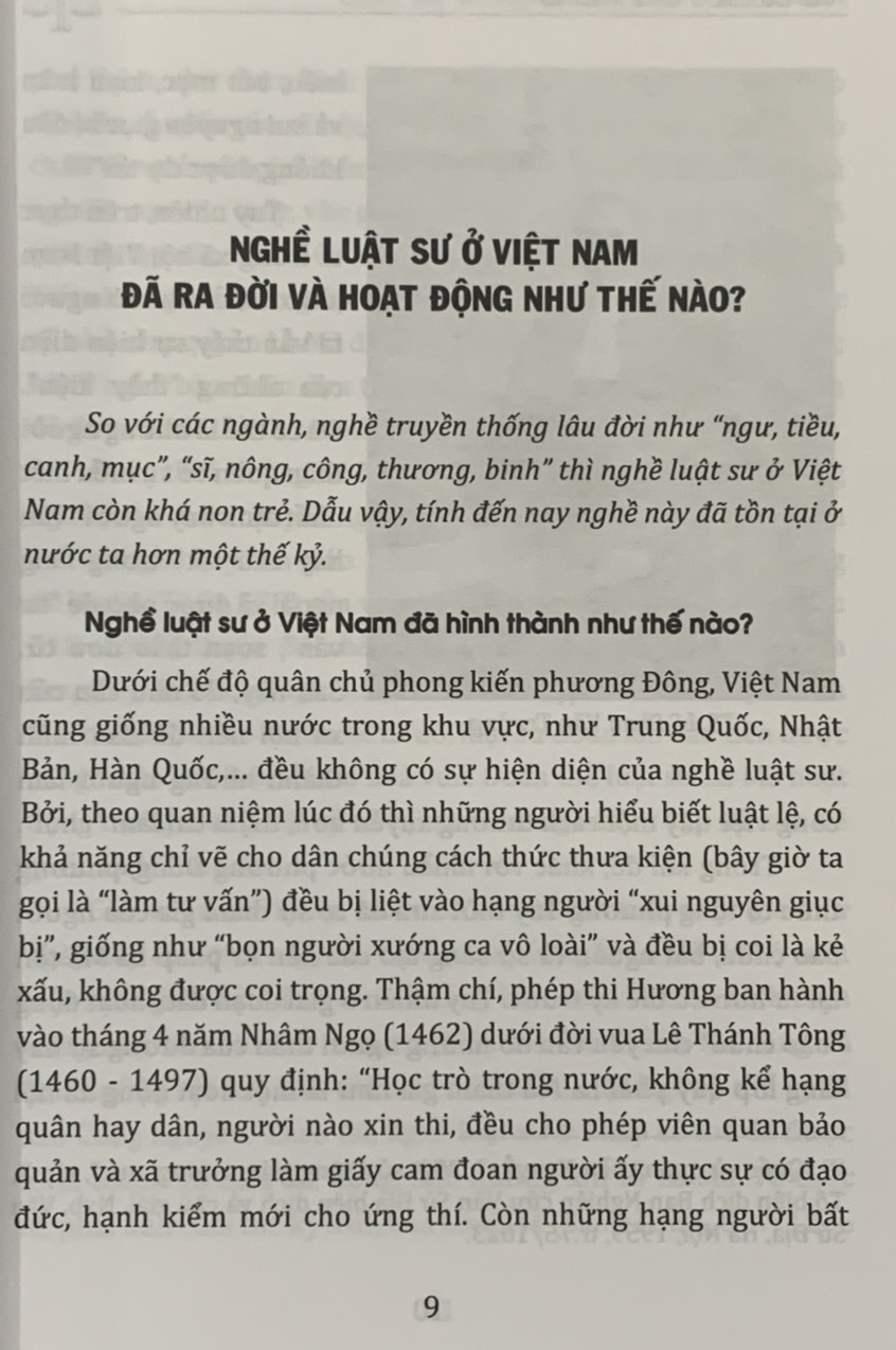 Luật Sư và Nghề Luật Sư Ở Việt Nam