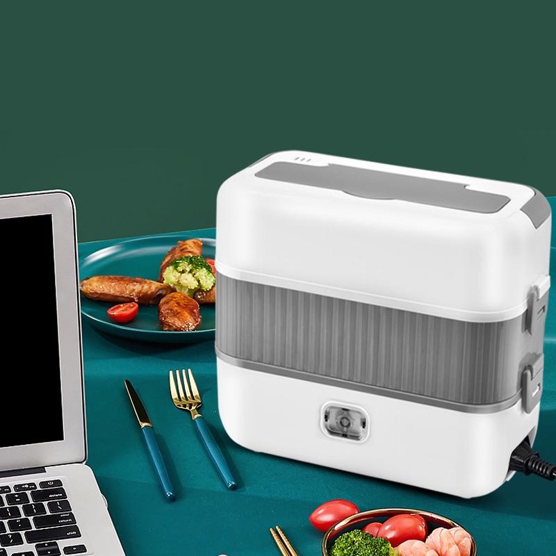 HỘP CƠM ĐIỆN HÂM NÓNG GIỮ NHIỆT ĐỒ ĂN LUNCHBOX - HỘP ĐỰNG CƠM 2 TẦNG CẮM ĐIỆN TRỰC TIẾP KÈM 4 KHAY ĐỰNG INOX