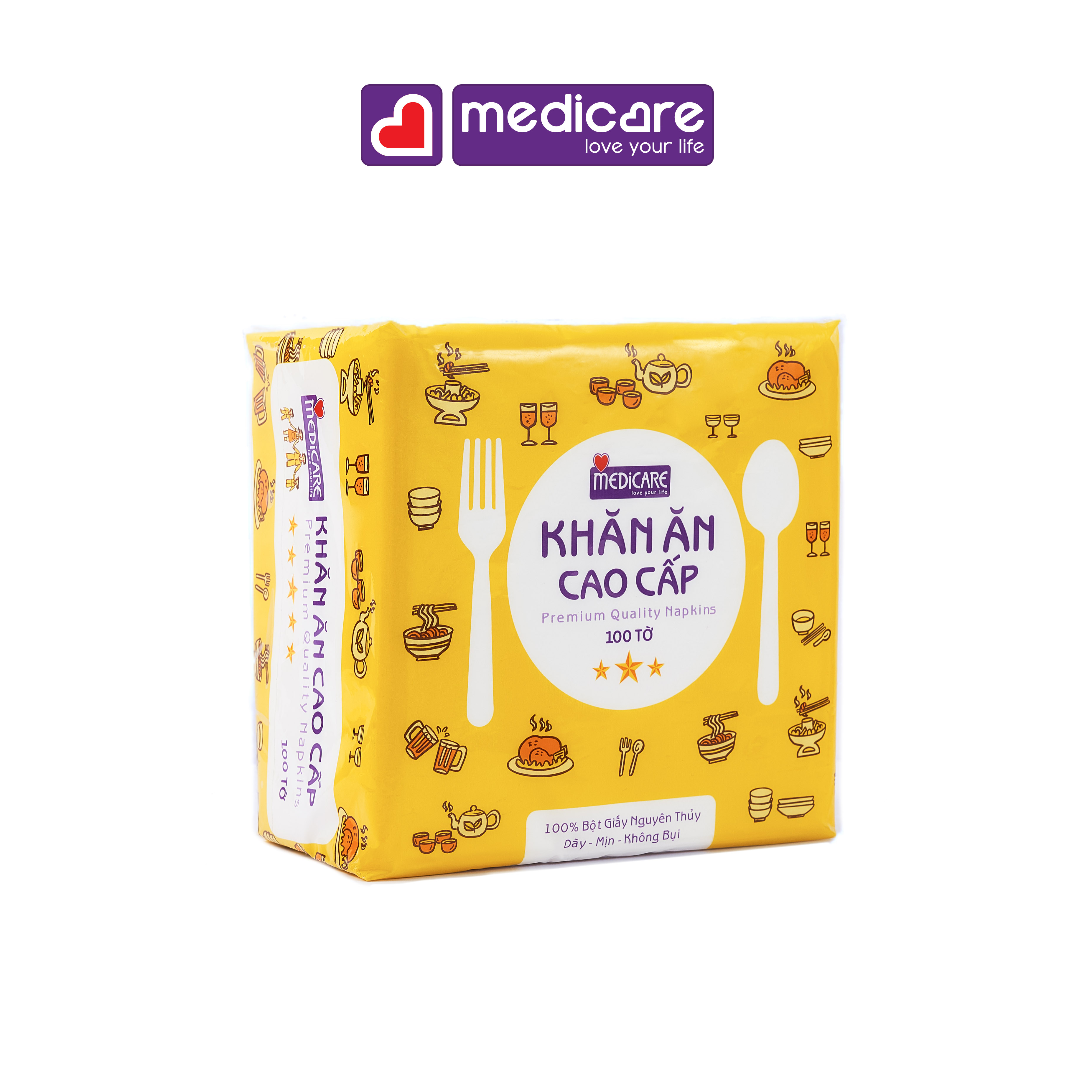 0131920 Khăn giấy ăn MEDiCARE 100 tờ 