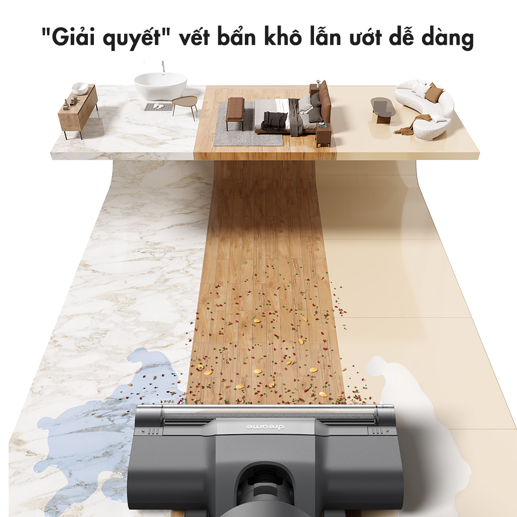 Máy hút bụi khô &amp; ướt Dreame H12 Core - Làm sạch 1 bước - Bản quốc tế - Hàng chính hãng