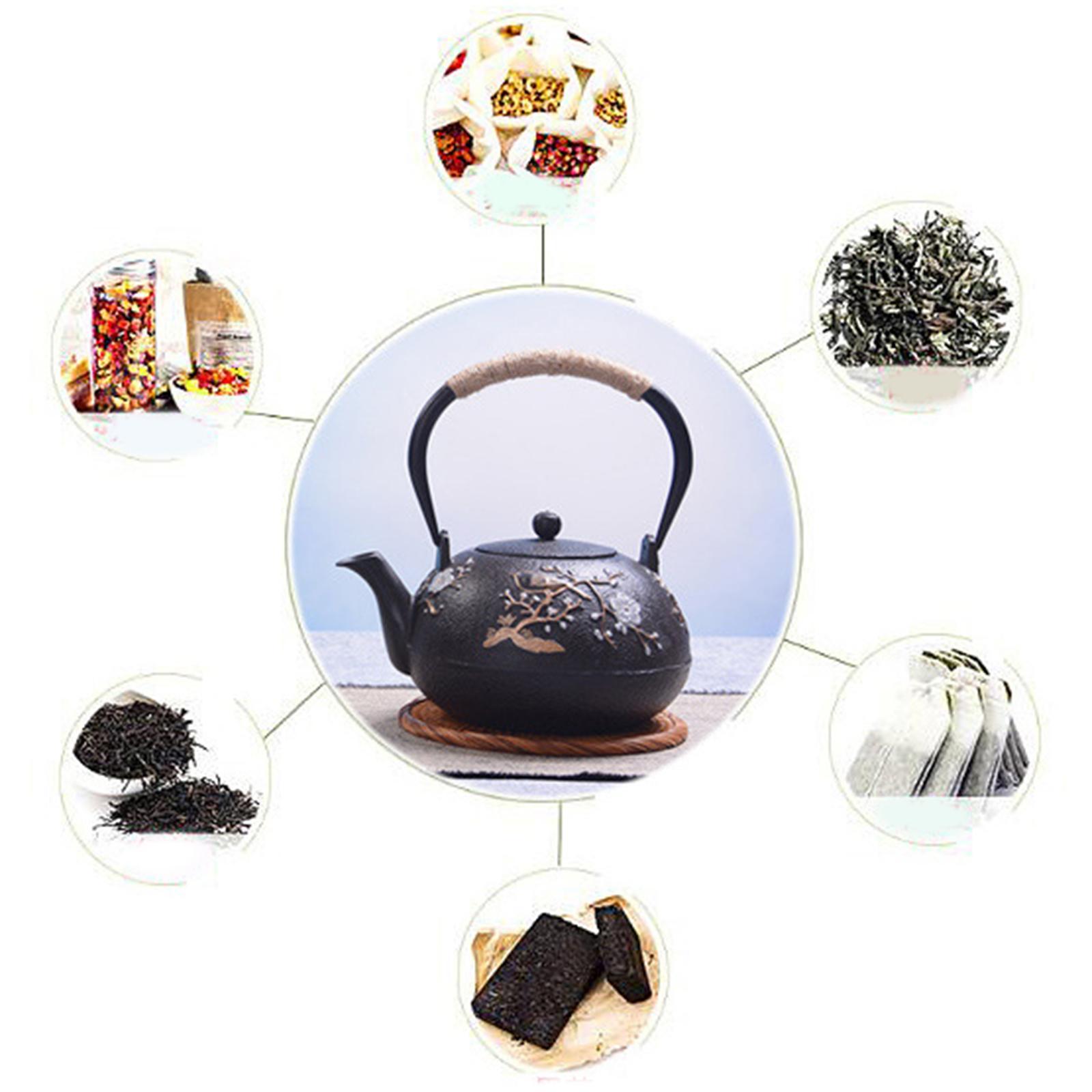Chinese Cast Iron Teapot Tea Kettle 1.2L with Stainless Steel Infuser
