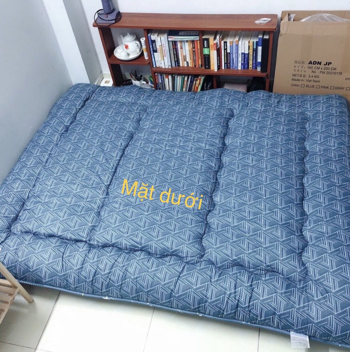 Nệm Bông Gòn Xuất Nhật, Nệm Trải Sàn Tiện Lợi, Đệm Văn Phòng Size 1m x 2m; 1.4m x 2m; 1.6m x 2m