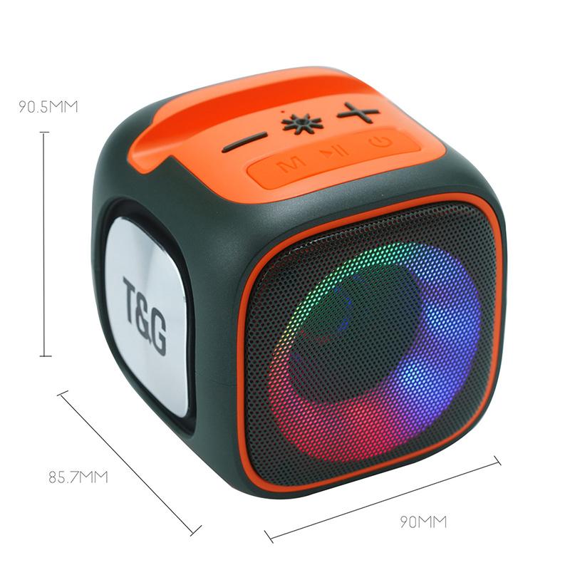 Loa Bluetooth không dây di động có đèn LED RGB EONKO TG-359 hỗ trợ TF USB AUX Tai nghe TWS Pin sạc Màu sắc: đỏ TG-359