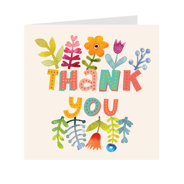 Thiệp cảm ơn Thank you - Thiệp Grey 9x9cm - 09TY10