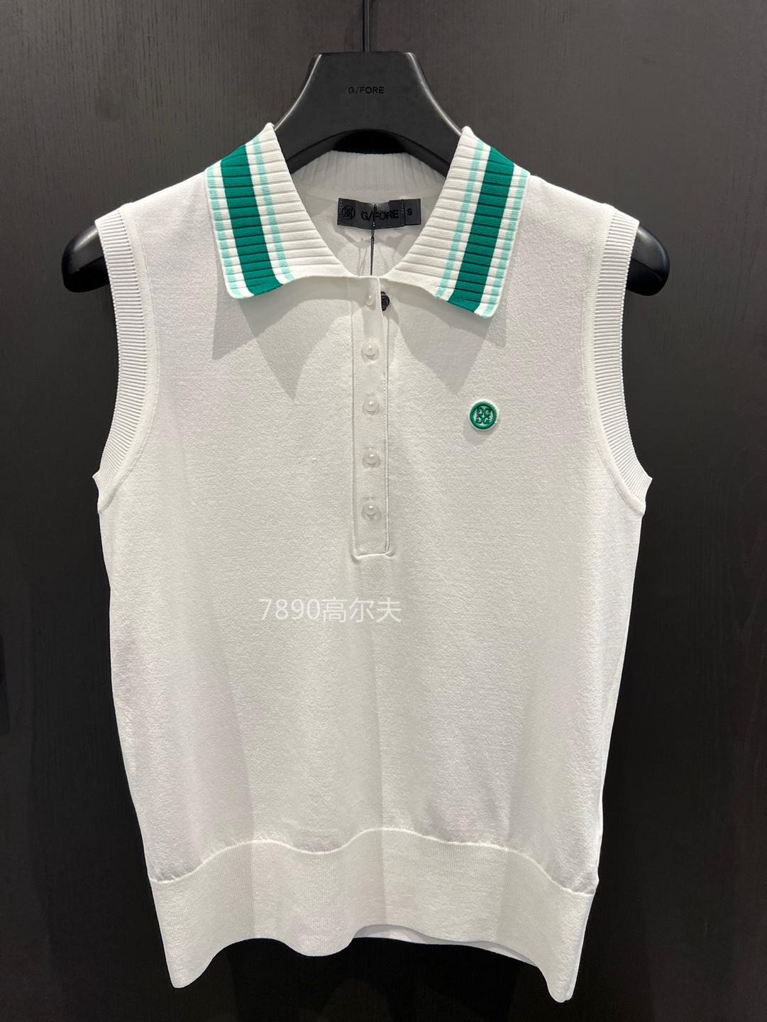 Quần áo golf phụ nữ 23 23 mùa hè ve áo không tay xu hướng áo sơ mi hàng đầu váy xếp li Color: coat Size: L