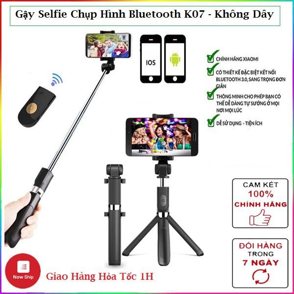 Mang Đi Du Lịch NàoGậy Selfie Chụp Ảnh Tự Sướng Bluetooth 3 Chân Đa Năng – Tripod K07 – Chụp Hình Selfie