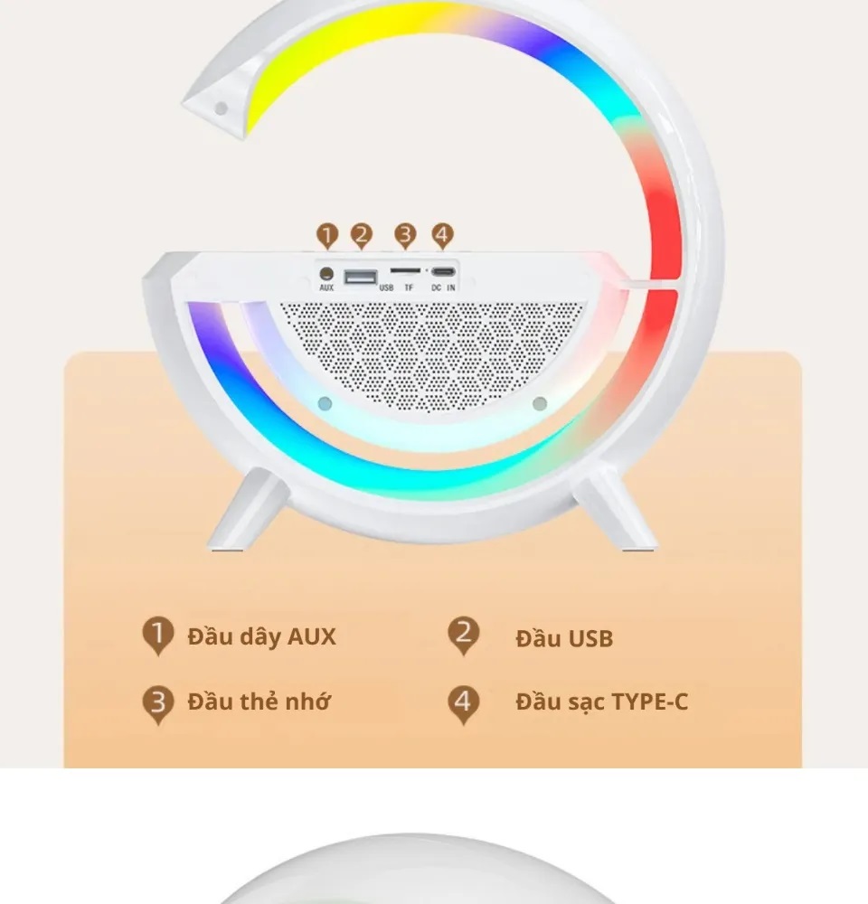 Loa Bluetooth Sạc Ko Dây Đèn Tạo Không Khí 3in1 BT 2301 - HN