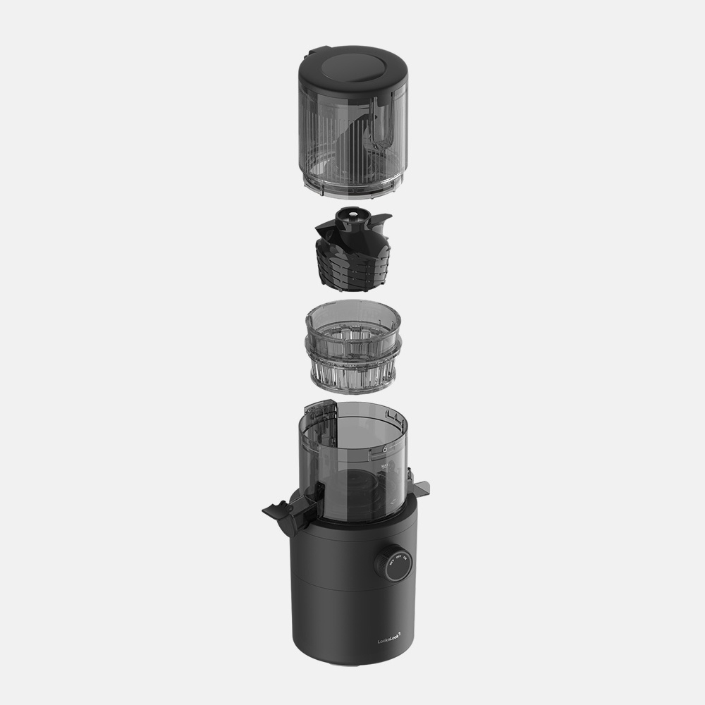 Máy Ép Chậm Trái Cây Nguyên Quả Locknlock Slow Juicer EJJ441BLK 200W, Hàng Chính Hãng, Miệng Rộng - JoyMall