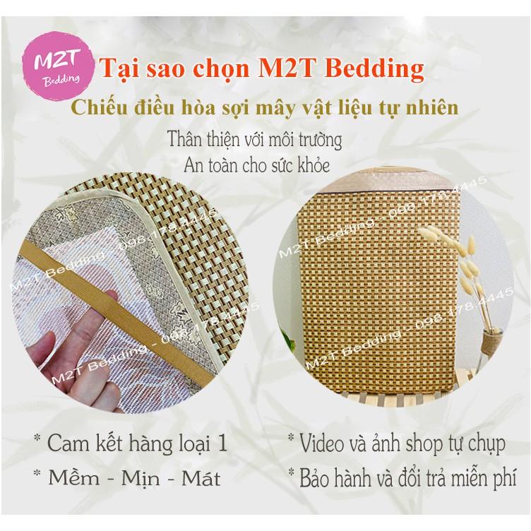 Chiếu điều hòa sợi mây Cao cấp mát mềm mịn thoáng khí - chiếu trải giường đủ kích thước 1m2, 1m5, 1m6, 1m8, 2m2