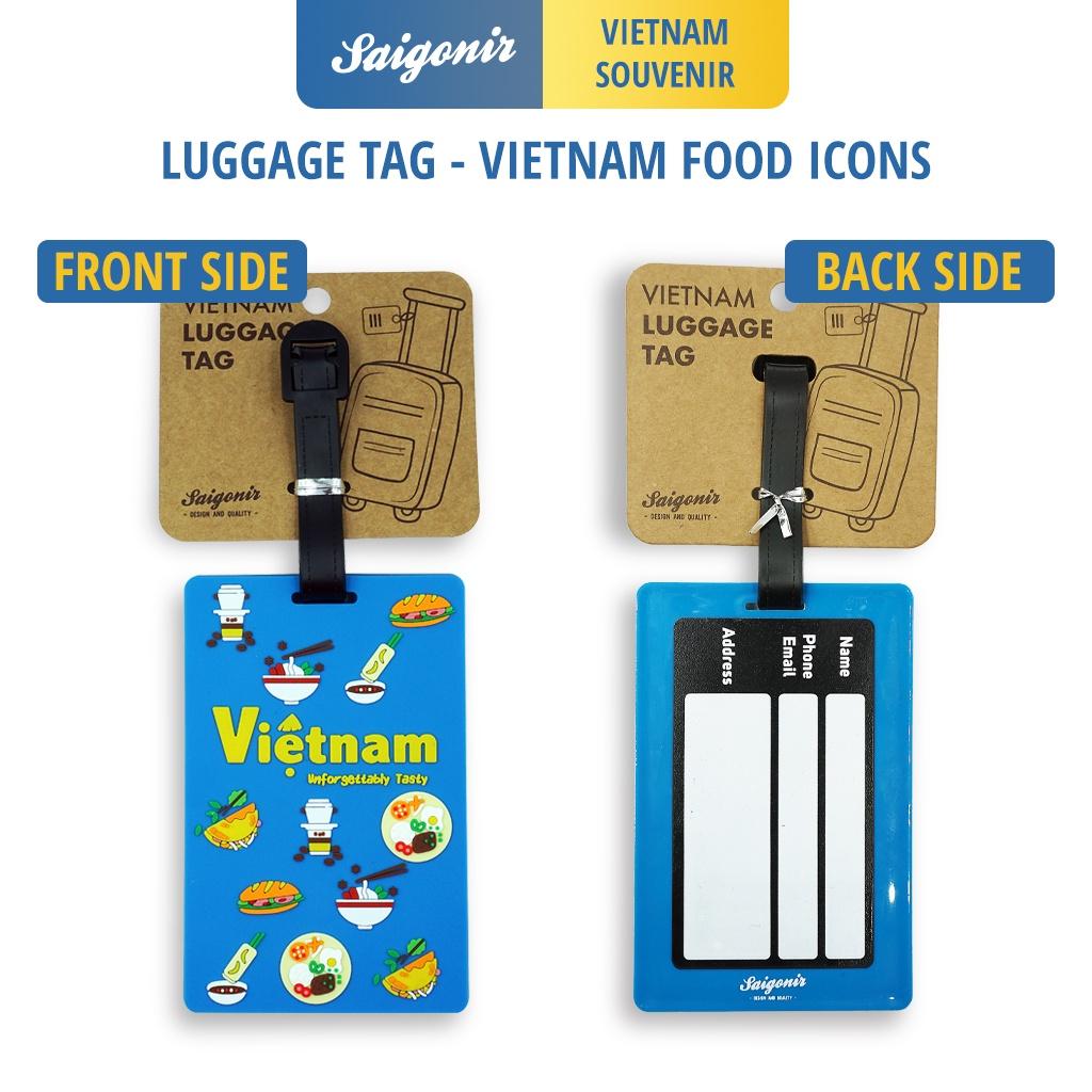 Combo 2 Thẻ Treo Hành Lý - Rubber Luggage Tag - Hình Ảnh Món Ăn Việt Nam - Quà Tặng - Quà Lưu Niệm - Saigonir