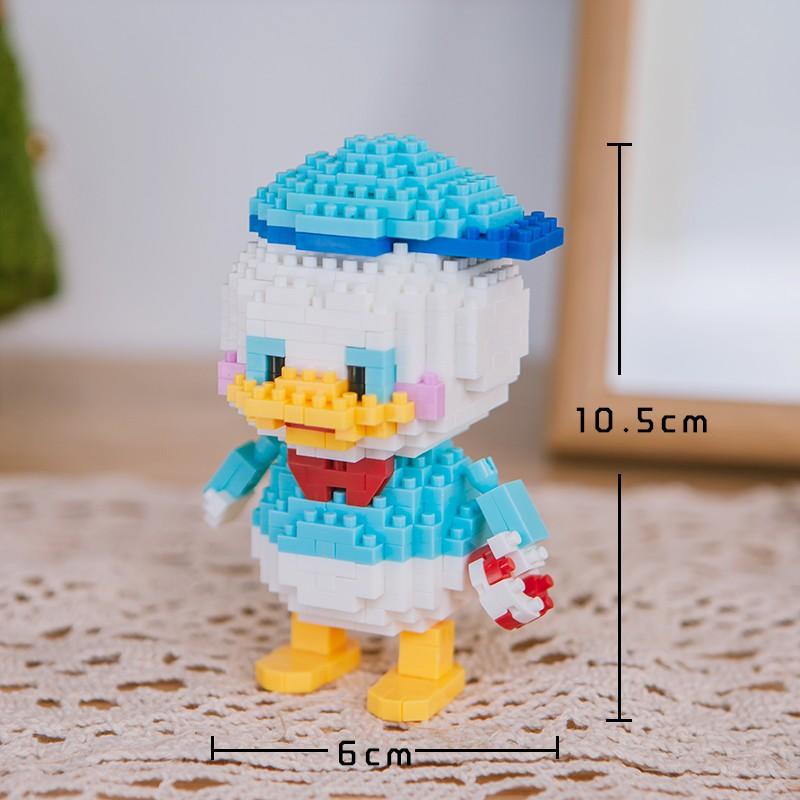 Đồ chơi Lego 3D lắp ráp mô hình nhân vật hoạt hình vịt donald disney dễ thương, quà tặng sinh nhật bạn trai gái