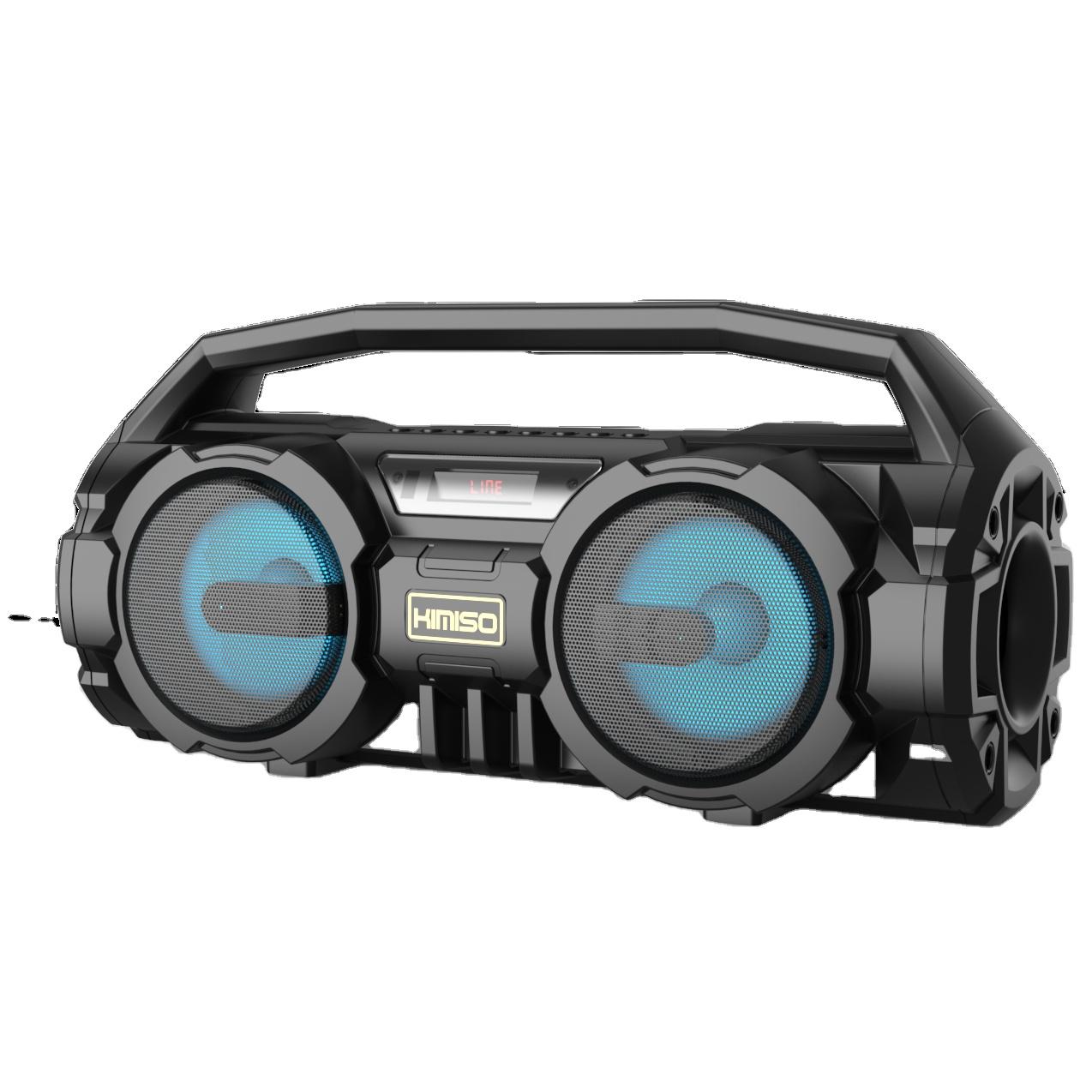 Loa Bluetooth di động Cột mạnh mẽ Nhà hát Nhà với Mic FM Radio TF Center Music System Color: S1 gray and mic