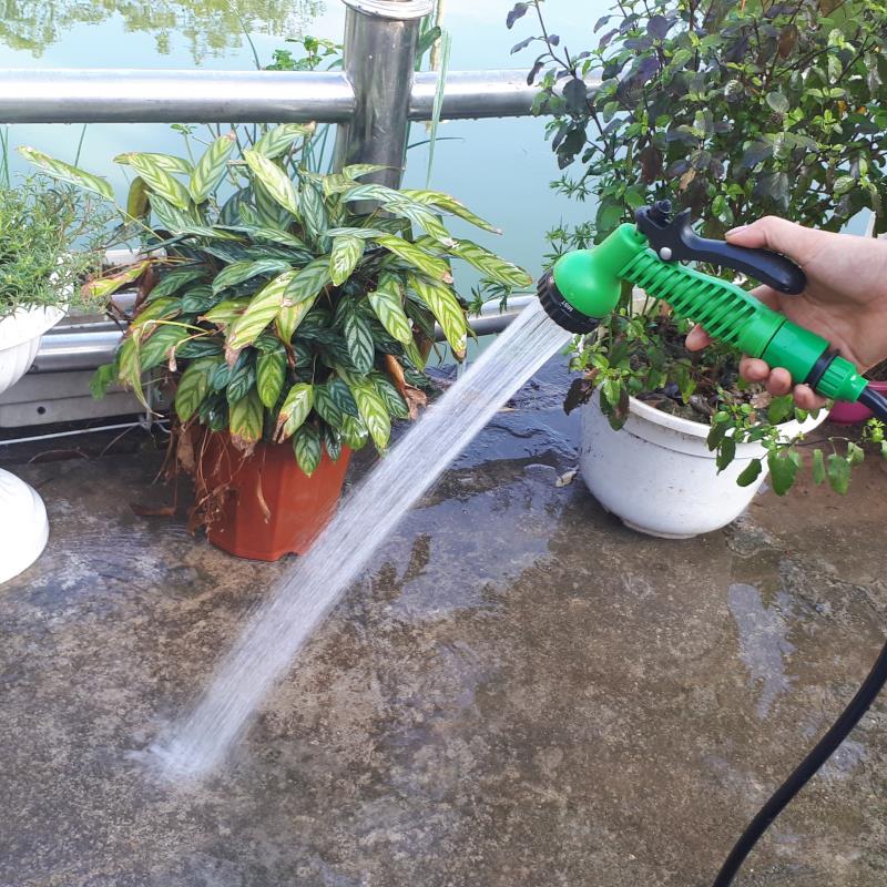 Bộ vòi xịt nước tưới cây, Rửa xe BTN-5201, Vòi 7 in 1 kèm bình xà phòng - màu ngẫu nhiên