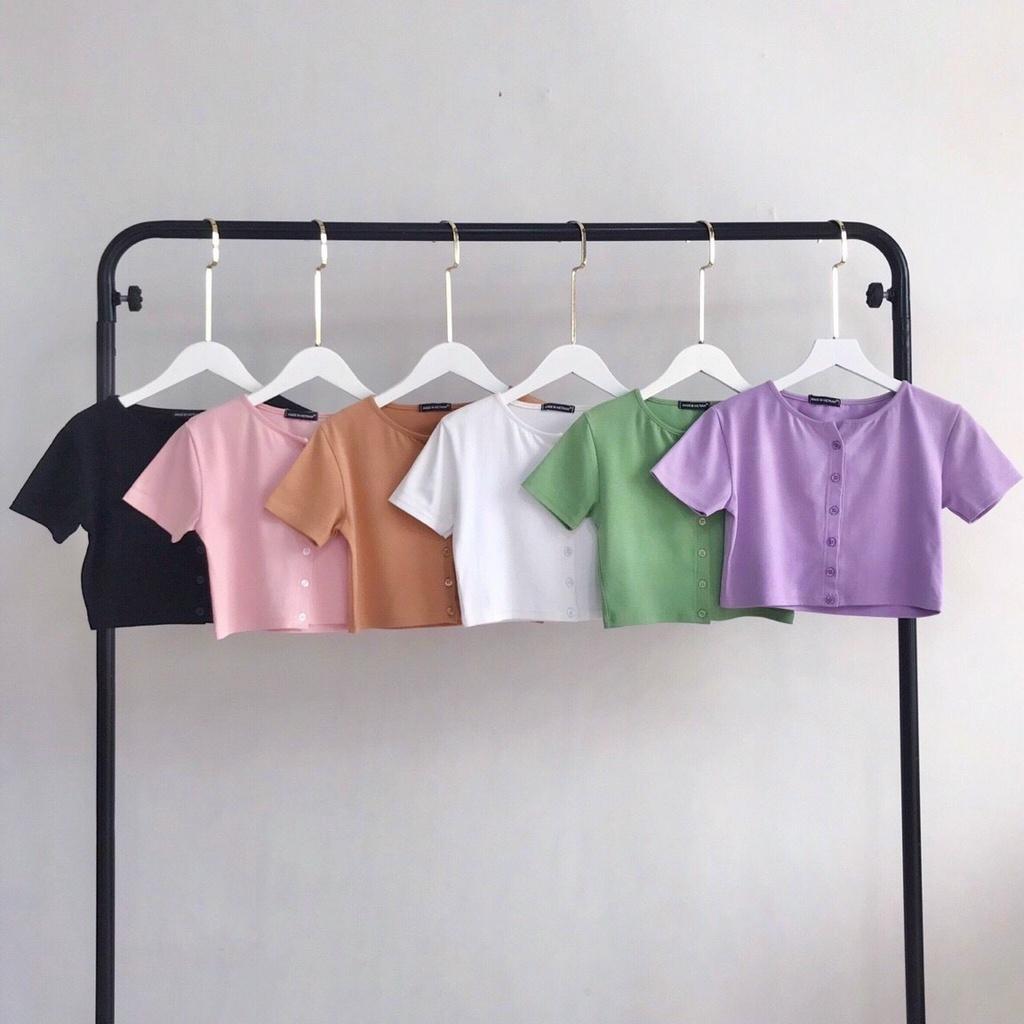 Áo croptop body SIB Clothing tay ngắn sexy có nút cài SIB010