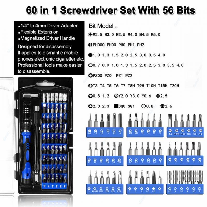 80 in 1 Electronics Repair Tool Kit for Cell Phone Watch PC MacBook Laptop