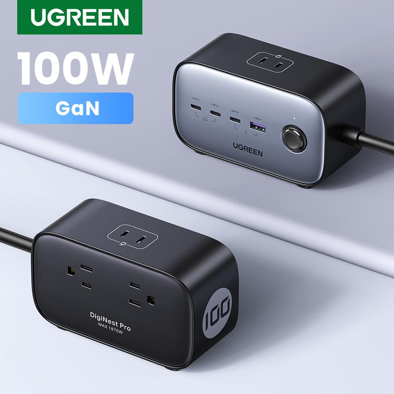 Ugreen UG60167CD270TK 100W 1.8M Bộ sạc nhanh DigiNest Pro gồm 3 cổng USB-C + USB-A cáp nguồn dài 1.8M chuẩn cắm EU - HÀNG CHÍNH HÃNG