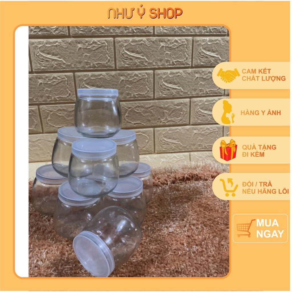 Bộ 12 hũ đựng sữa chua, làm sữa chua thuỷ tinh cao cấp