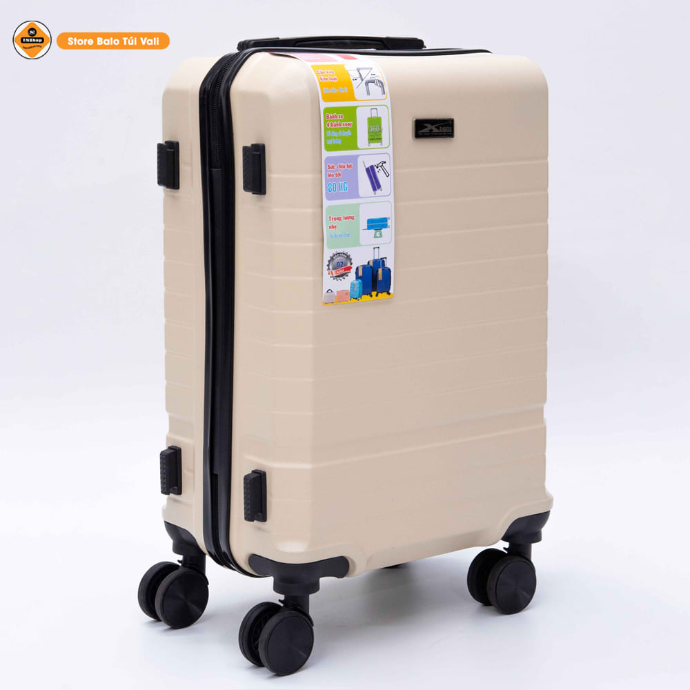 Vali Du Lịch Cao Cấp Khóa TSA &amp; Cổng USB Xbags White Titan Pro Nhựa ABS Chống Va Đập – Sang Trọng Đẳng Cấp Tiện Dụng XB 6105!