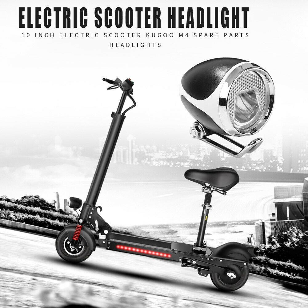 Đèn trước xe đạp điện 12-80V có còi cho Kugoo Electric Kick Scooter Xe đạp điện Đèn pha Led Phụ kiện đi xe đạp Màu sắc: Trắng