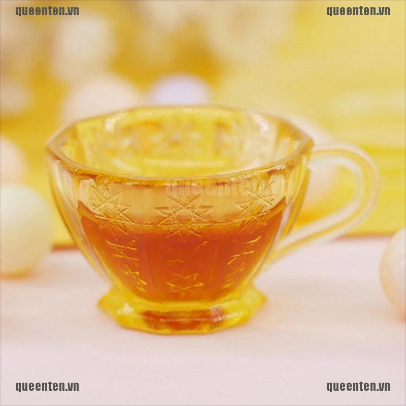 1:6 Dollhouse miniature Furniture Accessories Glass Texture Tea Cup Fruit Plate QUVN