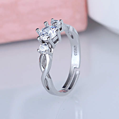 Cặp nhẫn đôi bạc S925 - mẫu mới 2019 - Đính Đá lấp lánh