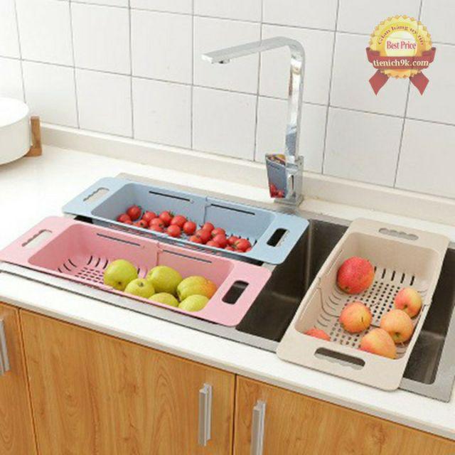 Rổ Gác Bồn Rửa Bát Gấp Gọn Đa Năng Lúa Mạch Tiện Dụng