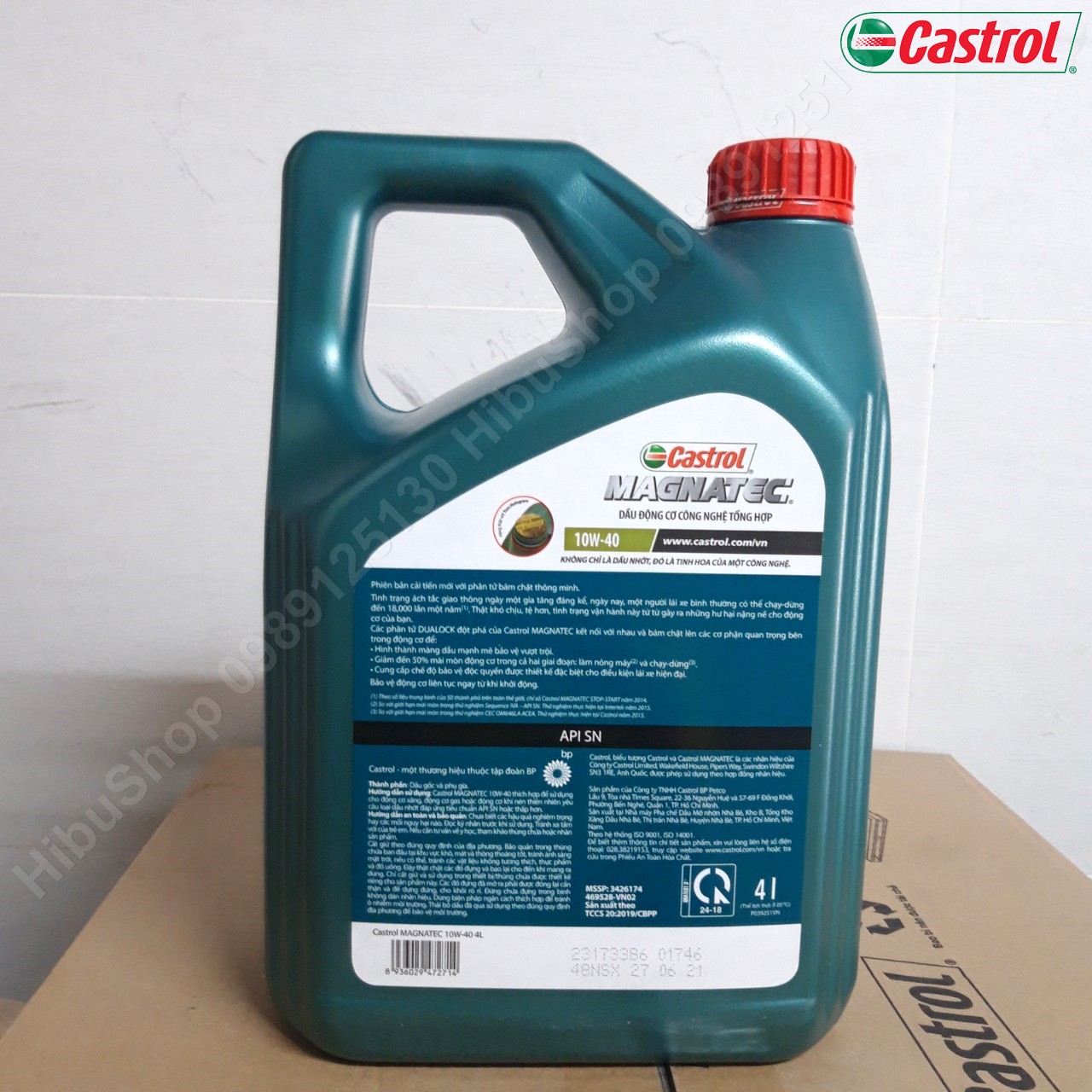 Dầu Tổng Hợp Bán Phần CASTROL MAGNATEC 10W40 API SN 4 LÍT