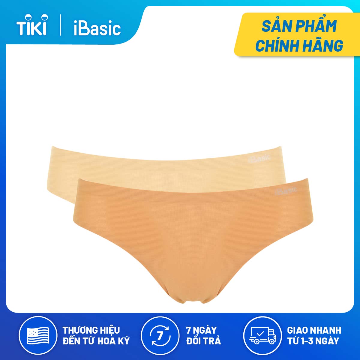 Combo 2 quần lót nữ không đường may bonding thoáng khí bikini iBasic PANW138