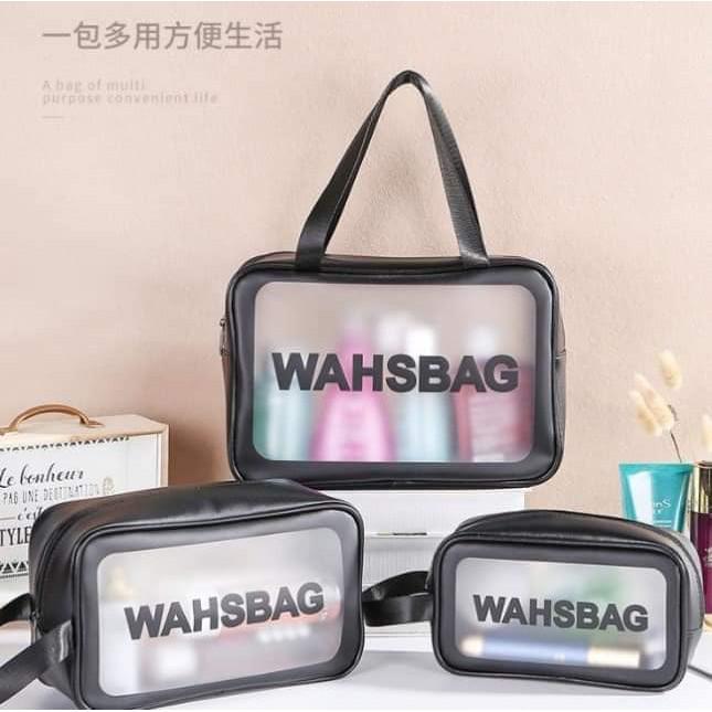 Sét 3 túi đựng mỹ phẩm trong suốt mẫu mới, sét 3 túi mỹ phẩm washbag